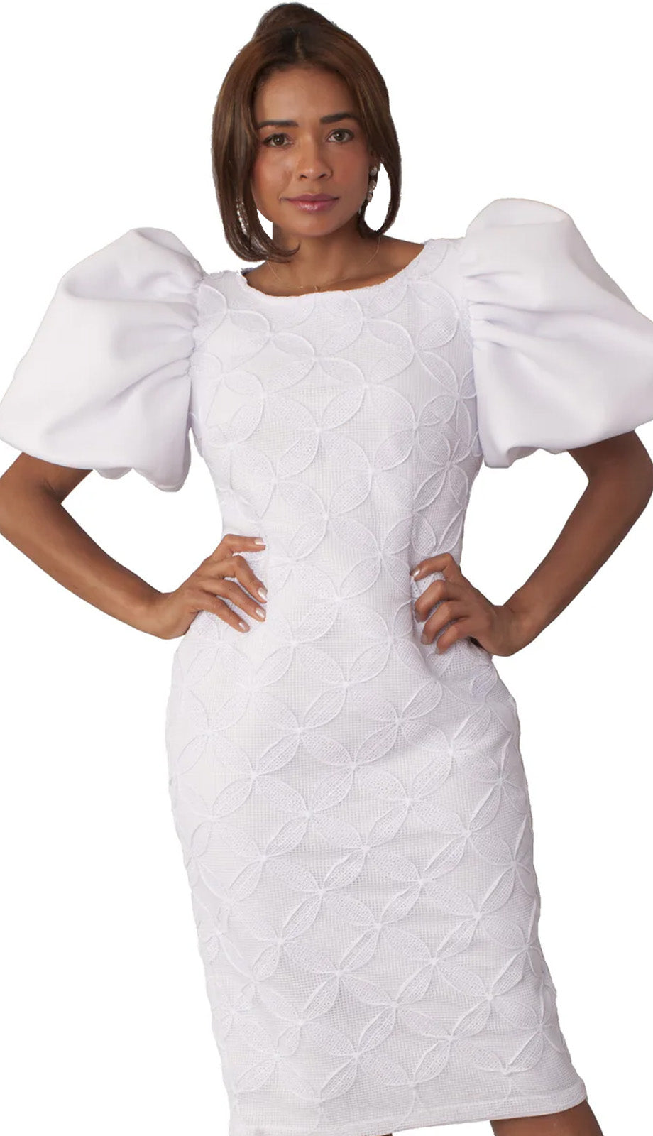 Chancele 9727-WHT-QS Church Suit