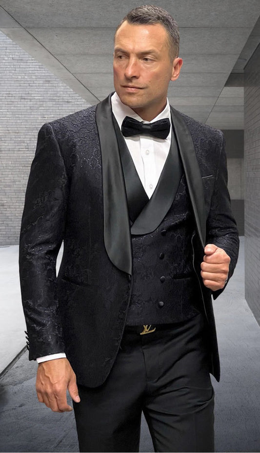 Mens GRAMMY-BLK-CO Mens Suit